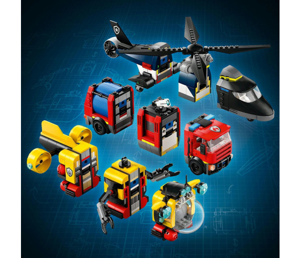 LEGO City 60462 Śmigłowiec, wóz strażacki i łódź podwodna - 1284268 - zdjęcie 10